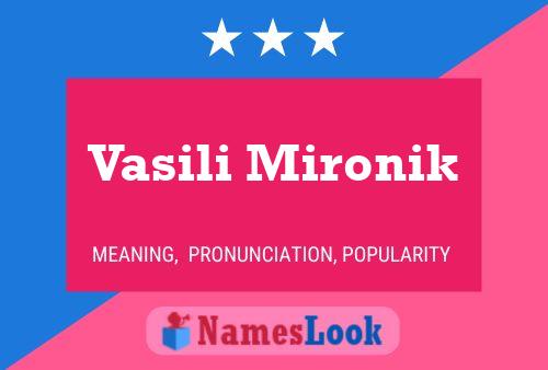 Vasili Mironik Namensposter