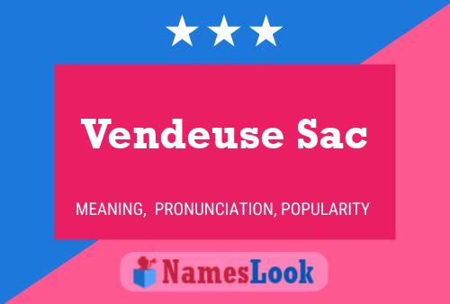 Vendeuse Sac Namensposter