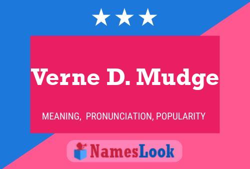 Verne D. Mudge Namensposter