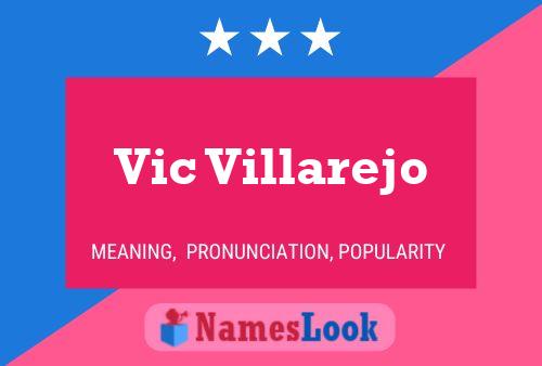 Vic Villarejo Namensposter