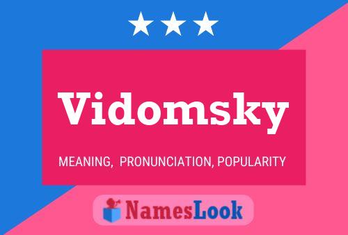 Vidomsky Namensposter