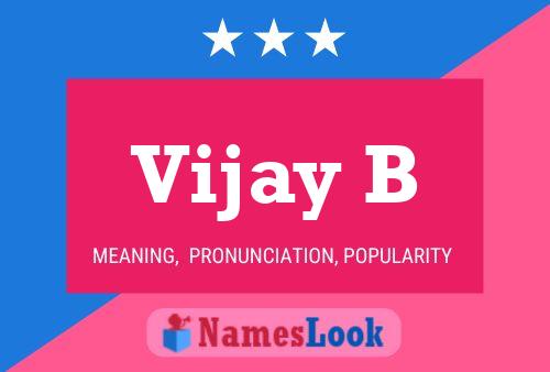 Vijay B Namensposter