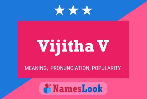 Vijitha V Namensposter