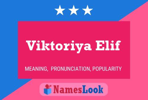 Viktoriya Elif Namensposter