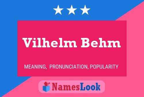 Vilhelm Behm Namensposter