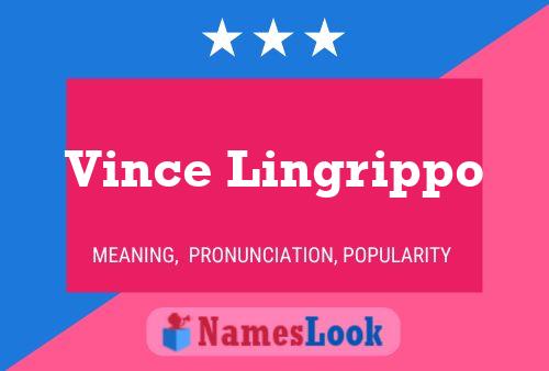 Vince Lingrippo Namensposter