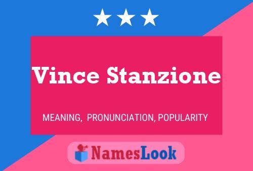 Vince Stanzione Namensposter