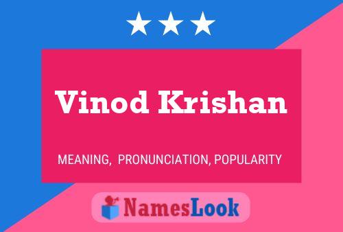 Vinod Krishan Namensposter