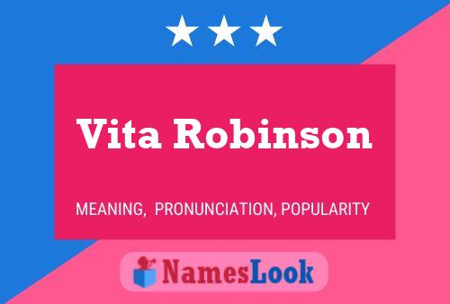 Vita Robinson Namensposter