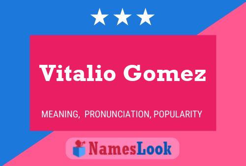 Vitalio Gomez Namensposter