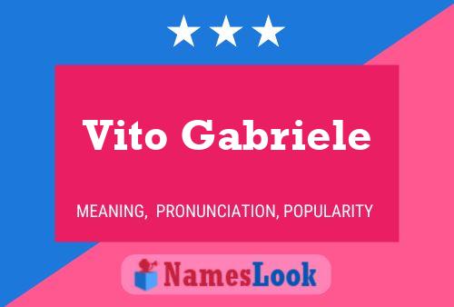 Vito Gabriele Namensposter