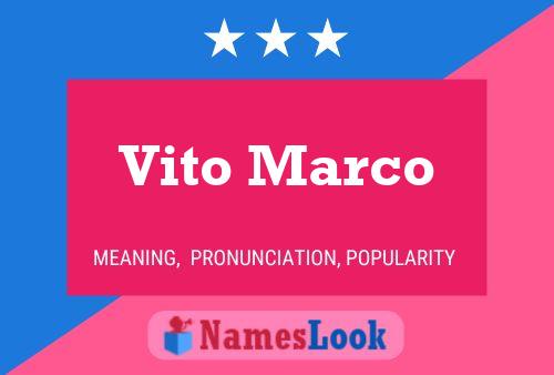 Vito Marco Namensposter