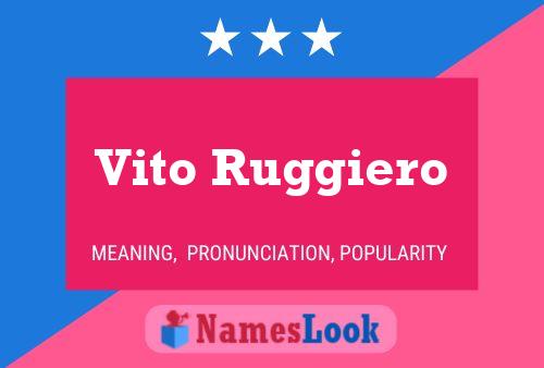 Vito Ruggiero Namensposter