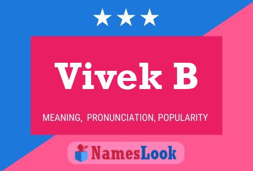 Vivek B Namensposter