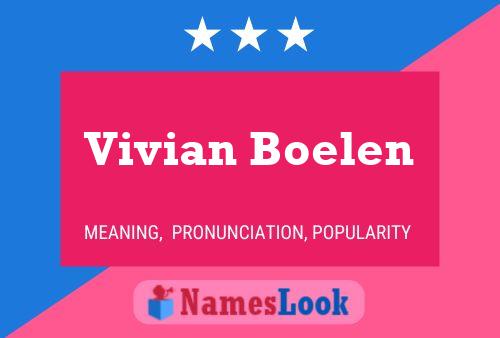 Vivian Boelen Namensposter