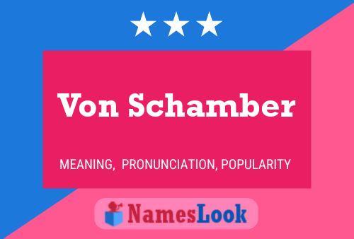 Von Schamber Namensposter