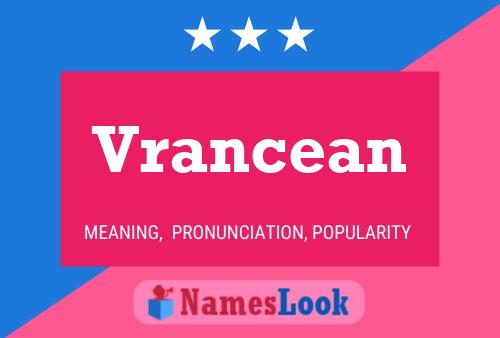 Vrancean Namensposter