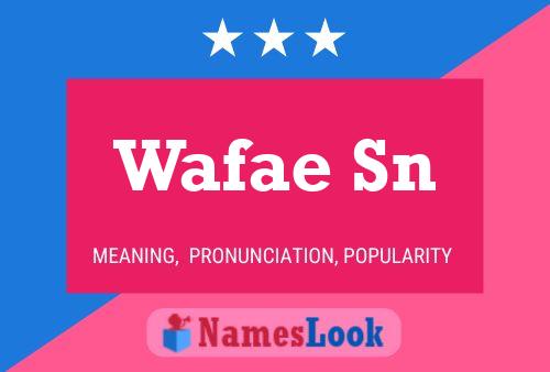 Wafae Sn Namensposter