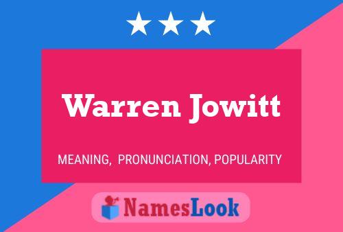 Warren Jowitt Namensposter