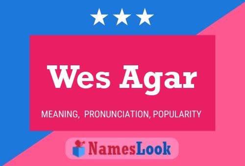 Wes Agar Namensposter