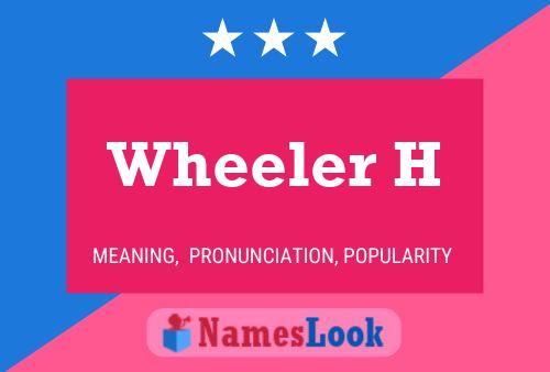 Wheeler H Namensposter