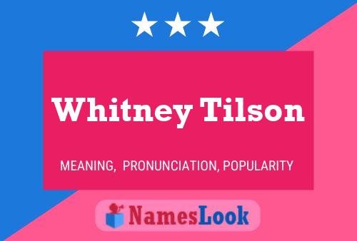 Whitney Tilson Namensposter