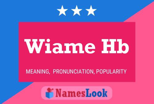 Wiame Hb Namensposter