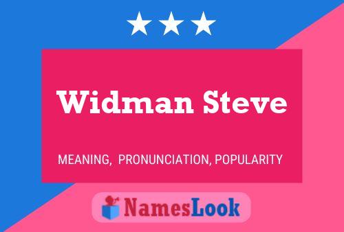 Widman Steve Namensposter