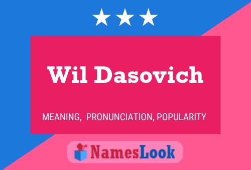 Wil Dasovich Namensposter