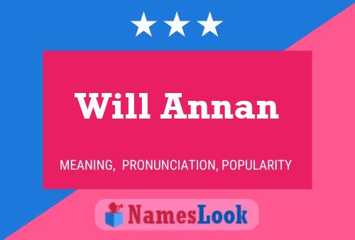 Will Annan Namensposter