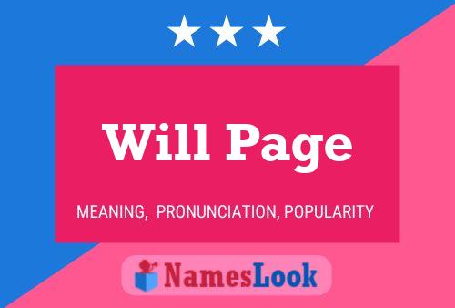 Will Page Namensposter