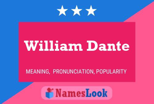 William Dante Namensposter