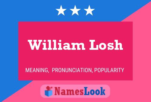 William Losh Namensposter