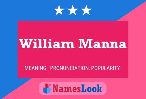 William Manna Namensposter