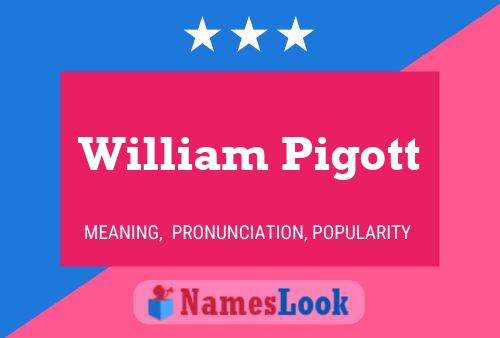 William Pigott Namensposter