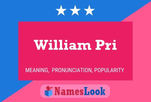 William Pri Namensposter