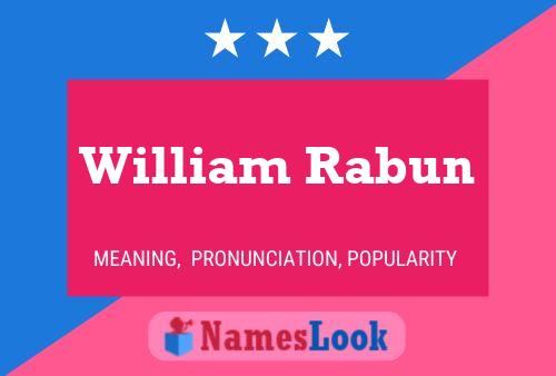 William Rabun Namensposter