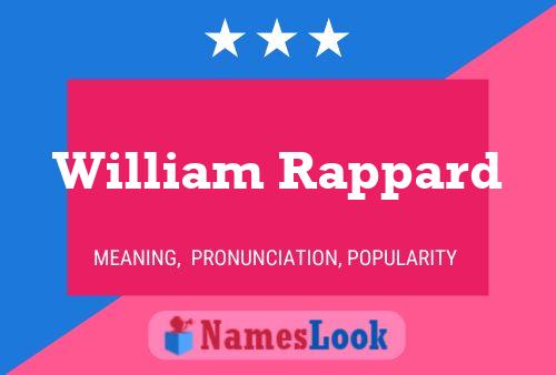 William Rappard Namensposter