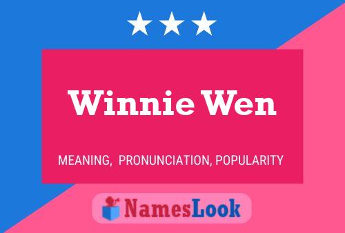 Winnie Wen Namensposter