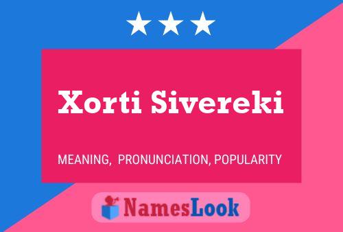 Xorti Sivereki Namensposter