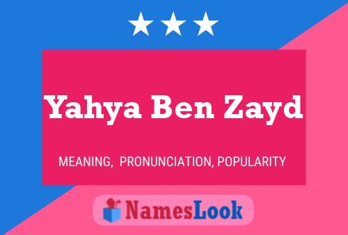 Yahya Ben Zayd Namensposter