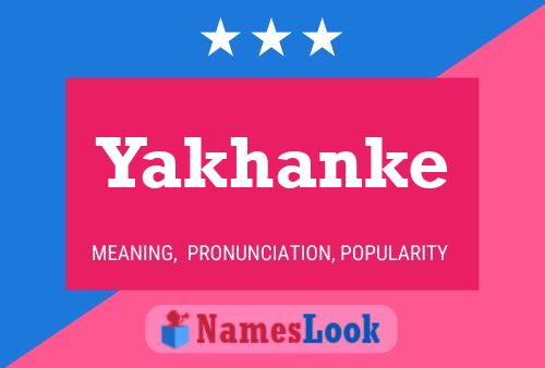 Yakhanke Namensposter