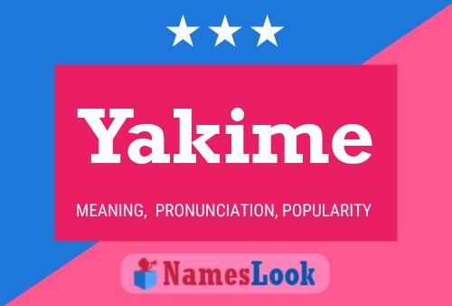 Yakime Namensposter