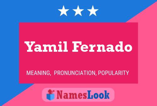 Yamil Fernado Namensposter