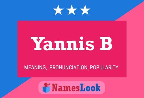 Yannis B Namensposter