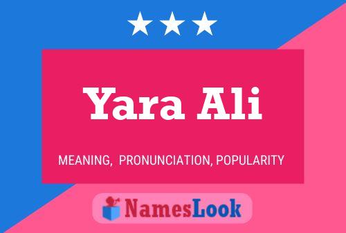 Yara Ali Namensposter