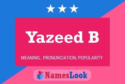 Yazeed B Namensposter