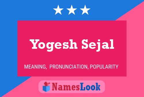 Yogesh Sejal Namensposter