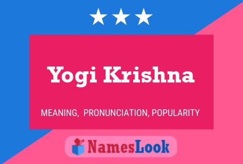 Yogi Krishna Namensposter