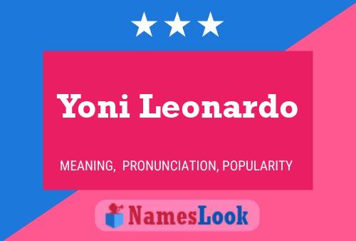 Yoni Leonardo Namensposter